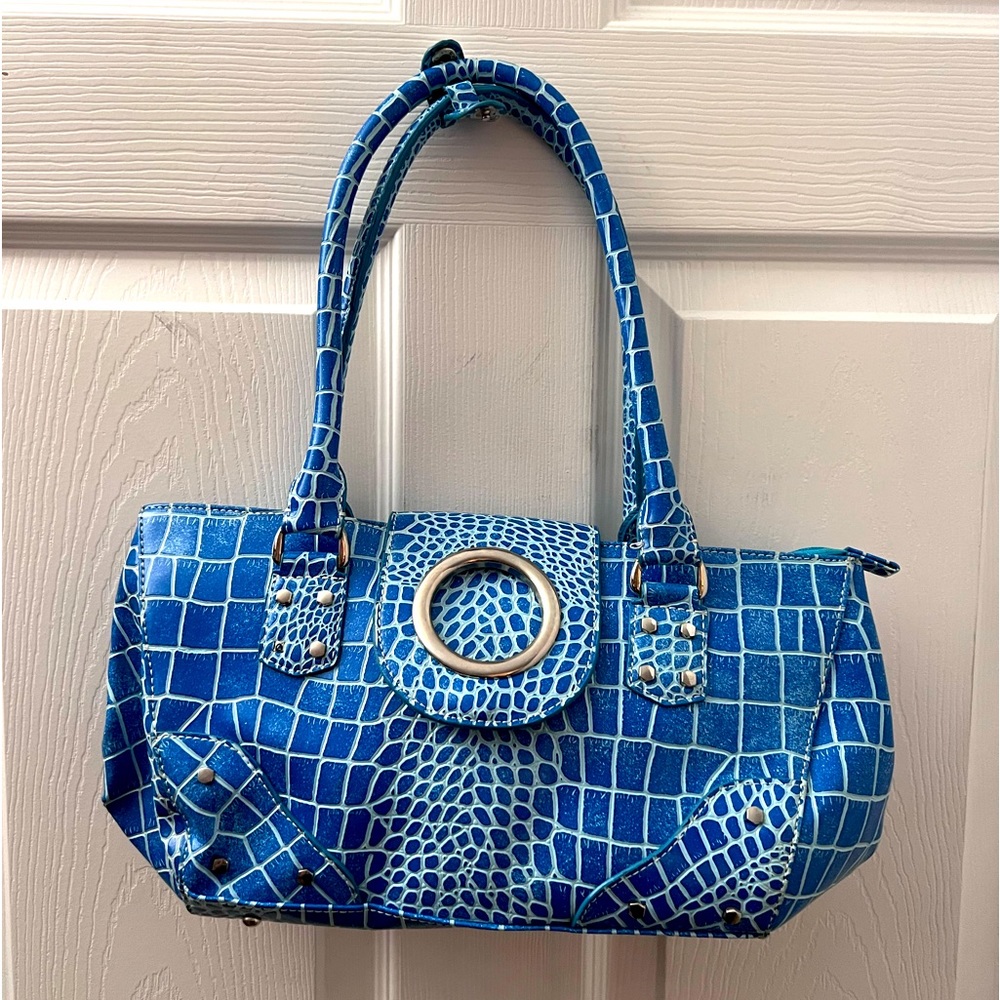 Cobalt Y2K shoulder handbag